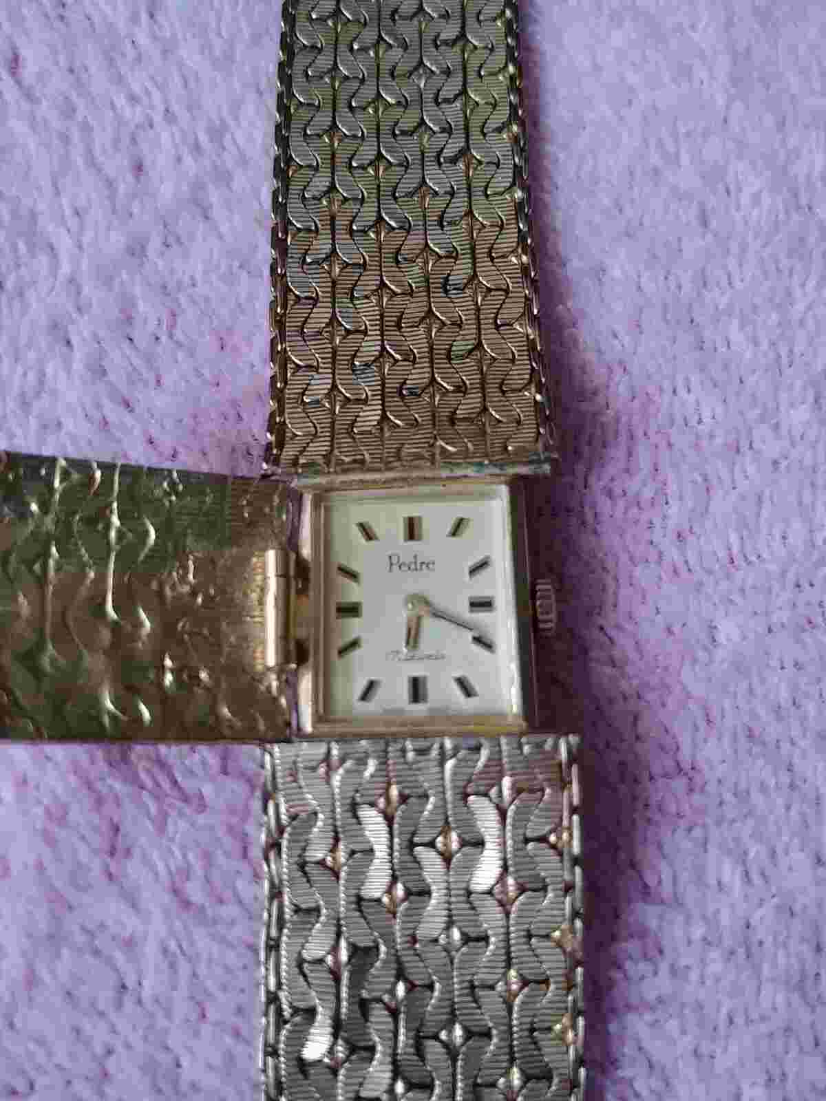 PEDRE 12kgf GOLD  Vintage LADIES SWISS WATCH 17 Jewels manual RUNNING