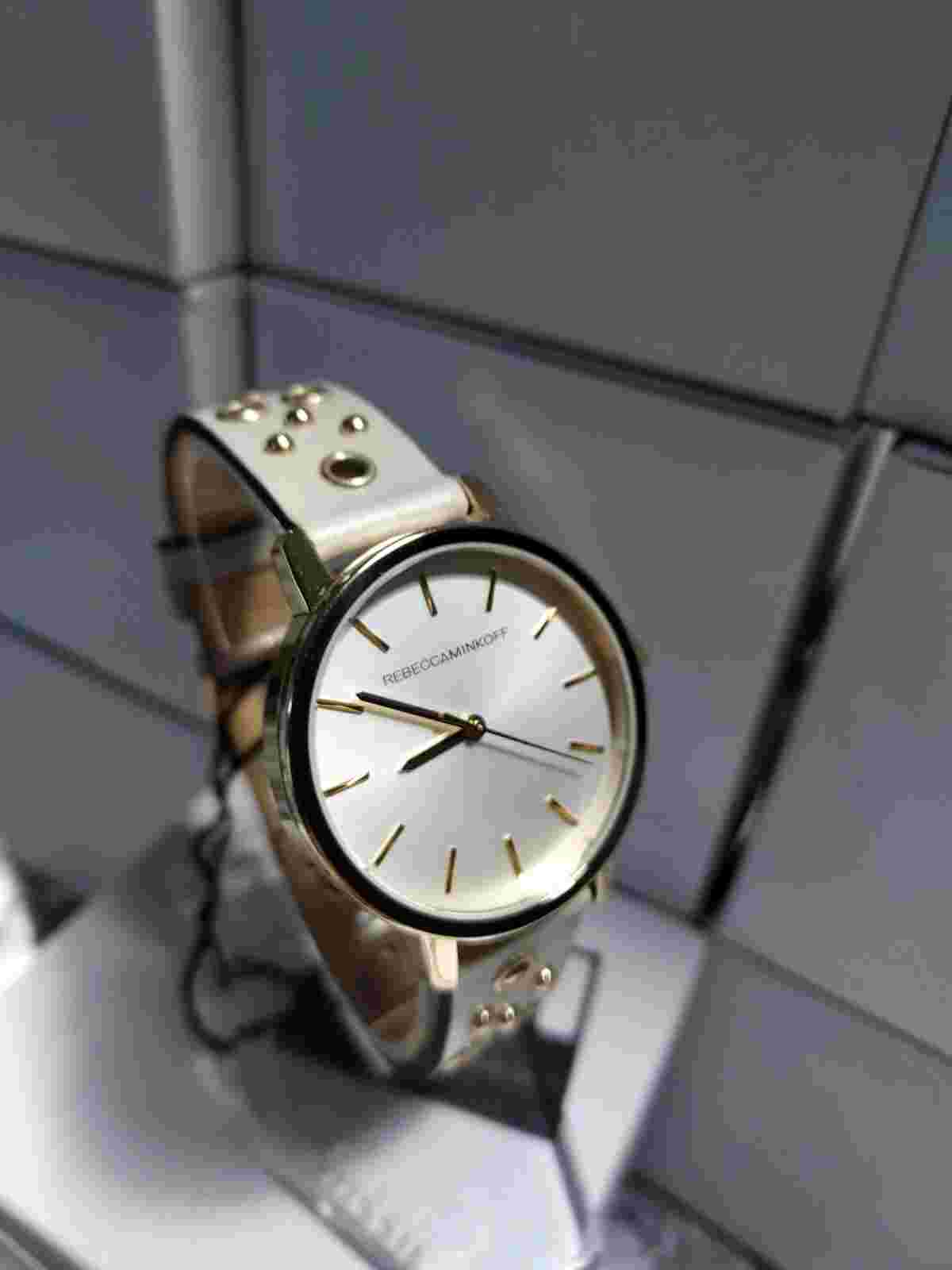 Rebecca Minkoff Major Watch 2200140 Gold with Taupe Leather