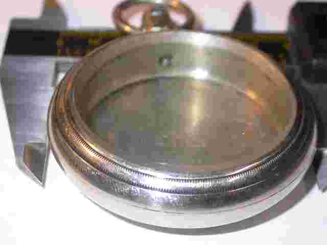 Vintage  18s Crescent Pocket Watch Case swing ring, glass crystal