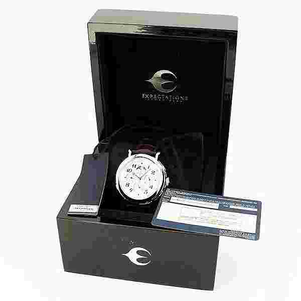 GSX Expectation Grand Compli EXP5000GT Quartz Silver men's watch SS Leather Used