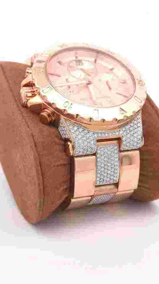Fancy Lab Grown Diamond Watch For Men, EF/VS Clarity Diamond, Gift For Him