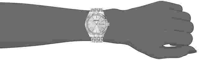 AUGUST STEINER Womens AS8177SS Silver Tone Crystal Accented 32mm Watch 130008