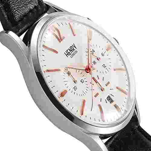 [Henry London] Watch HIGHGATE Silver Windshield Quartz 41MM England HL41CS0011