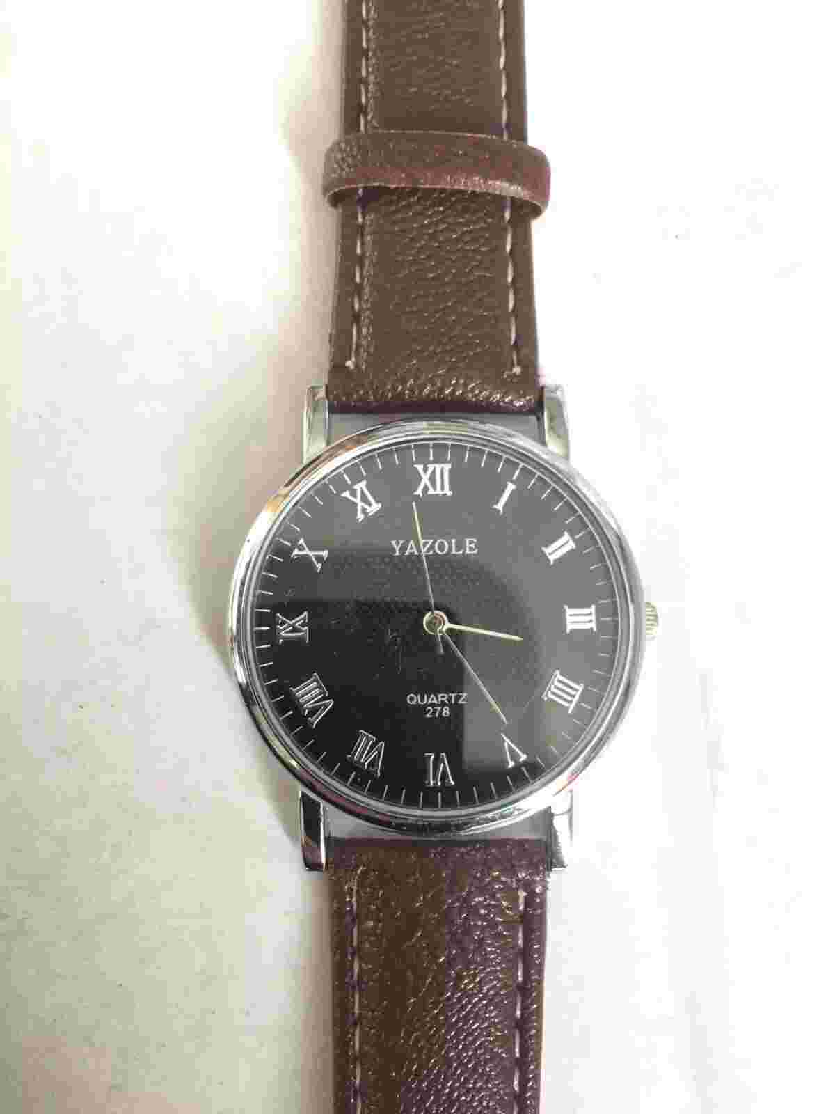 great watch brown Faux leather strap last chance to buy