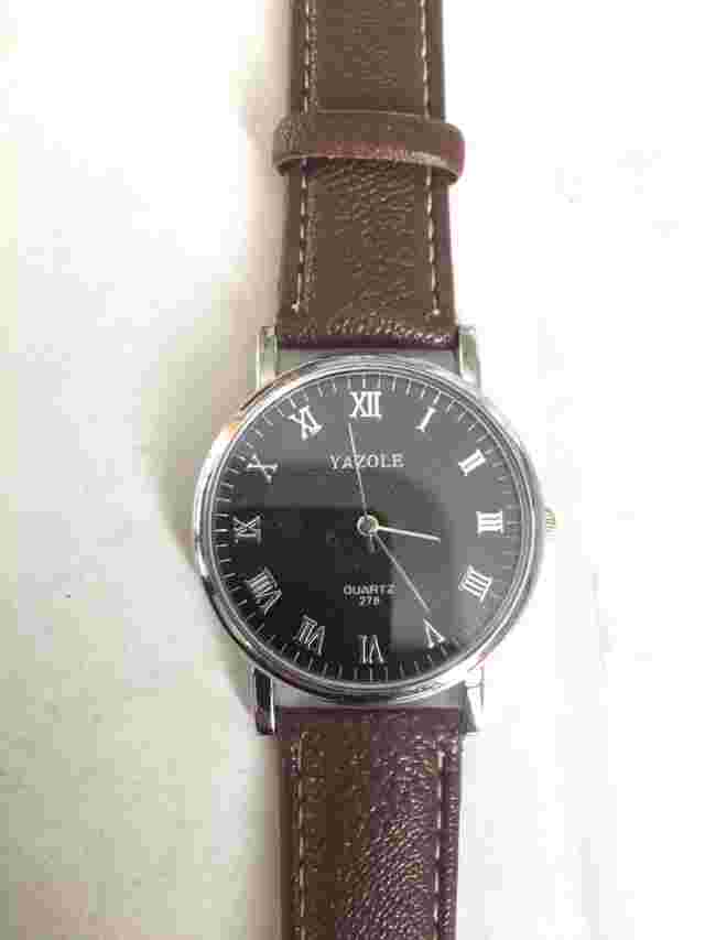 great watch brown Faux leather strap last chance to buy