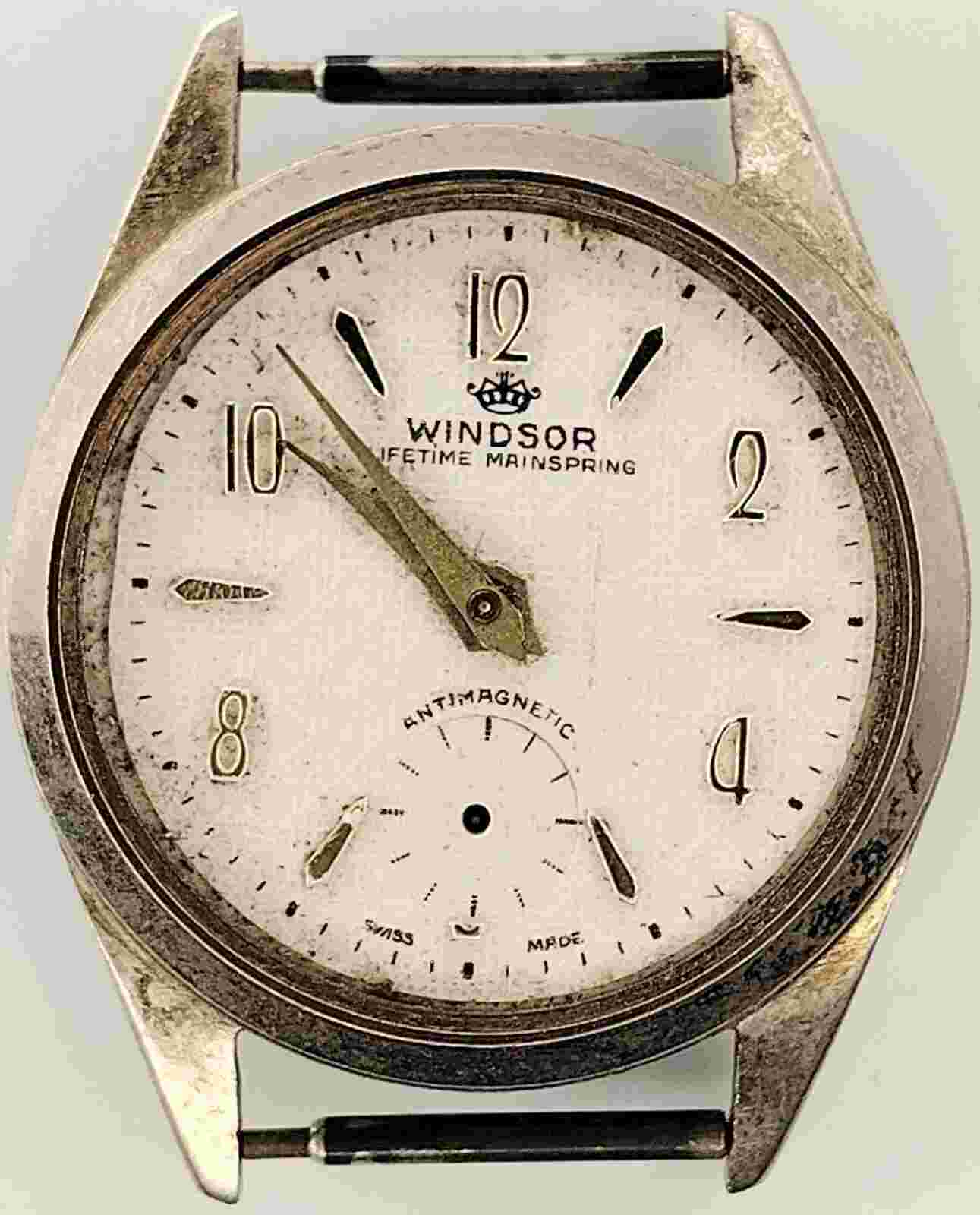 C862 mens Vintage Windsor BFG 866 Sub Dial Manual Wind Movement Watch parts lot