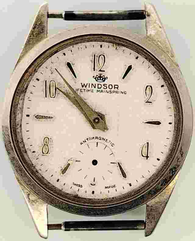 C862 mens Vintage Windsor BFG 866 Sub Dial Manual Wind Movement Watch parts lot