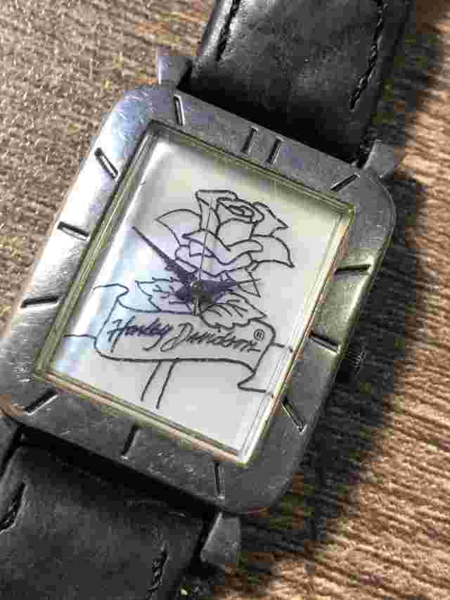 Vintage Harley Davidson Women’s Watch Silver Case Japan Wristwatch New Battery
