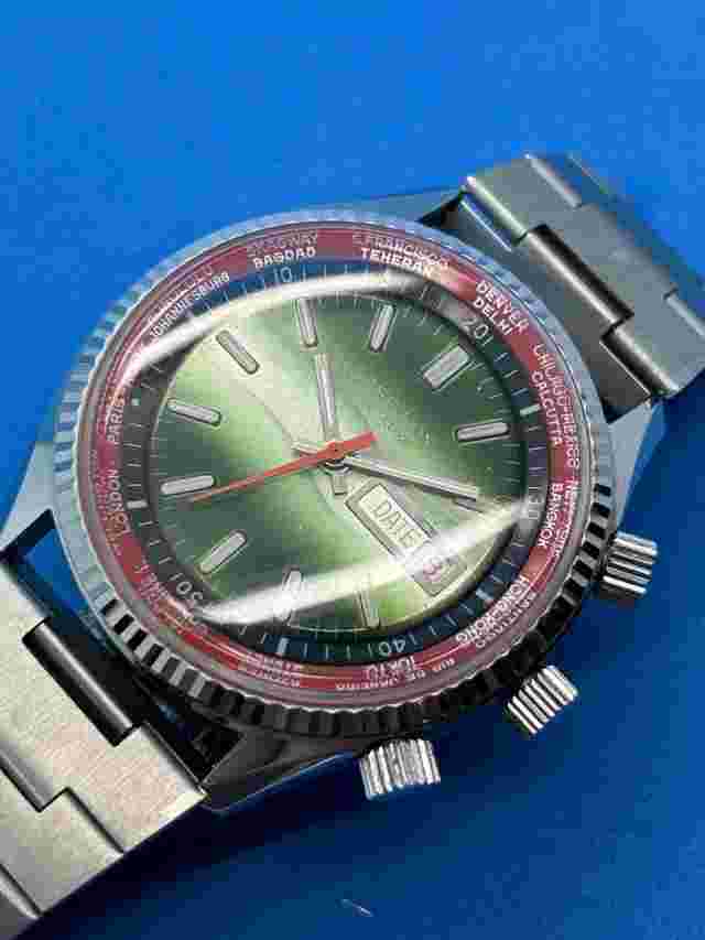 Aseikon World Time Vintage Watch Large 42mm