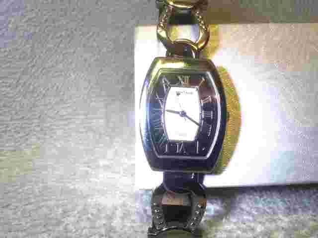 Montana Silversmiths Watch Horseshoe Links Black Leather Band New Bat Great !!!