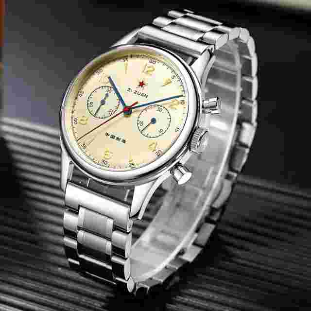 RED STAR 1963 Chronograph Bracelet ST1901 Mechanical Manual Movement 40mm Watch