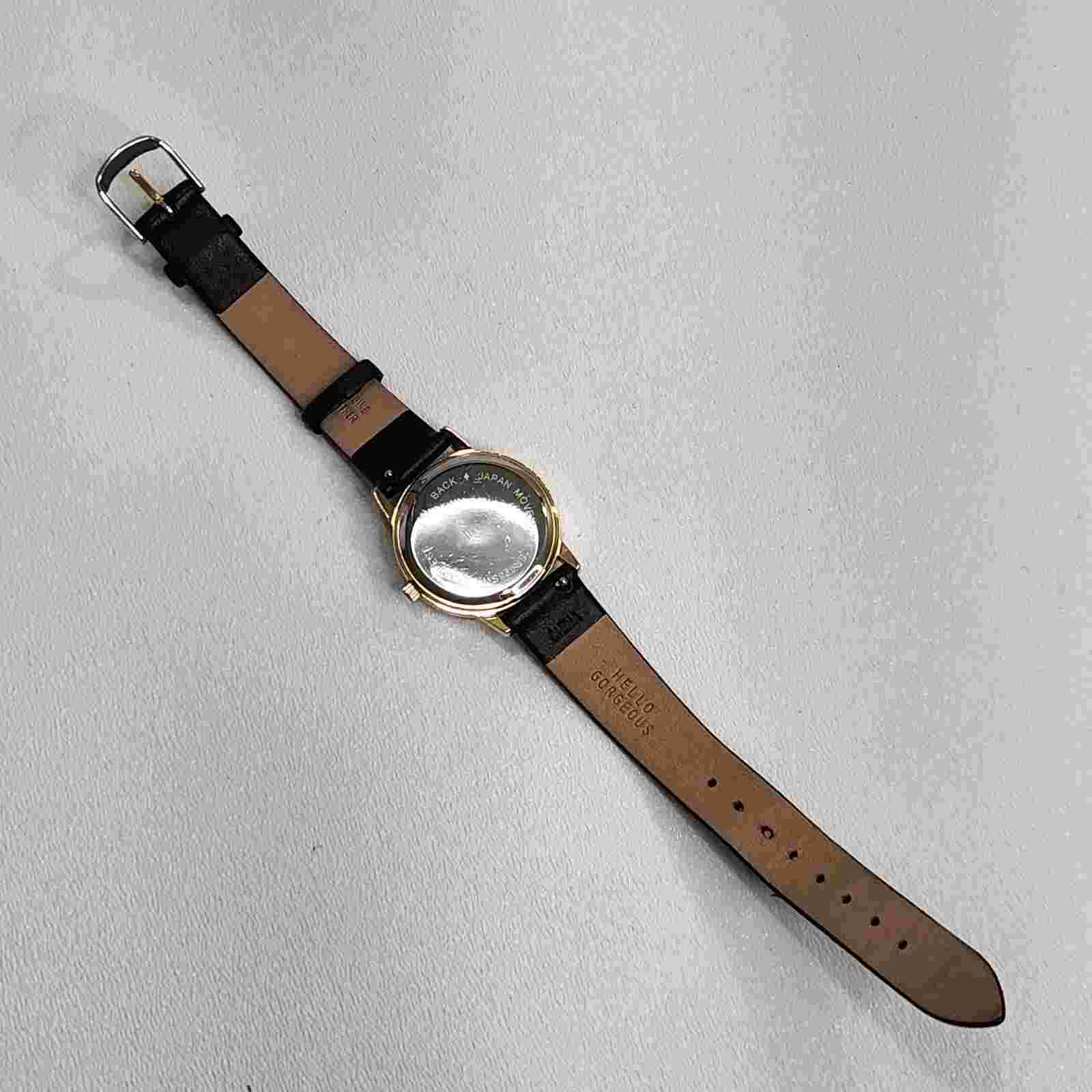 Stella & Dot Womens Watch Gold Tone Leather Round Face SR626SW Ladies