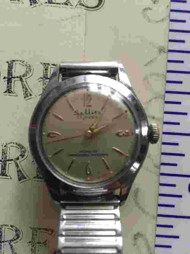 vtg SELLITA 17 JEWELS Incablock manual wind Swiss made working cond. women's