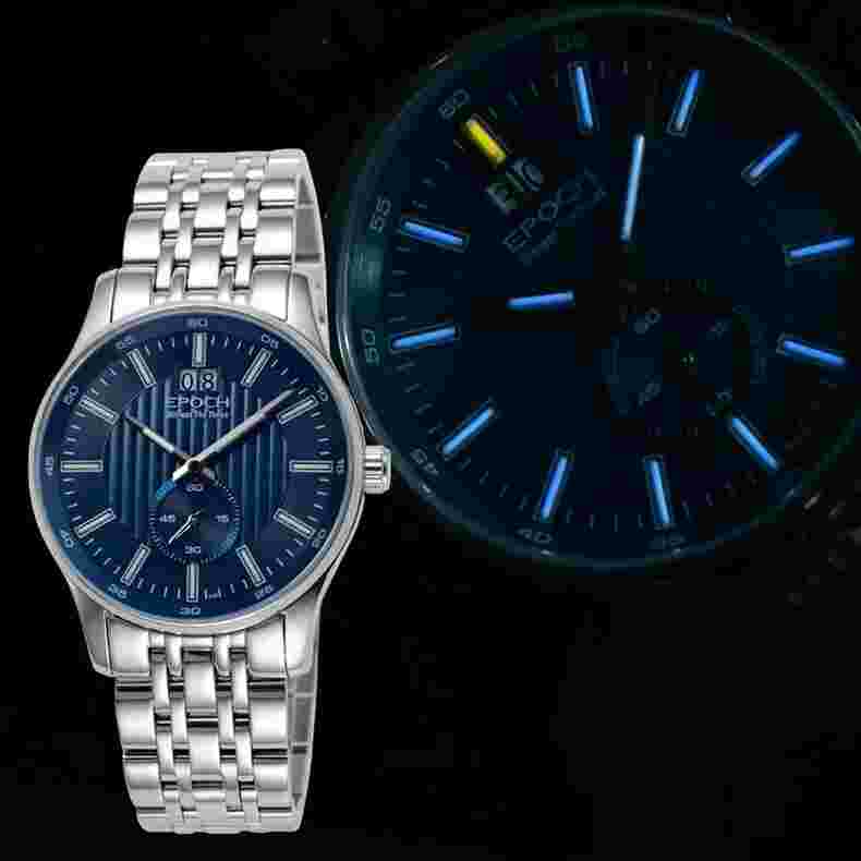 EPOCH Men Watch Luxury Mens Vintage Watches Luminous Business Quartz Wristwatch