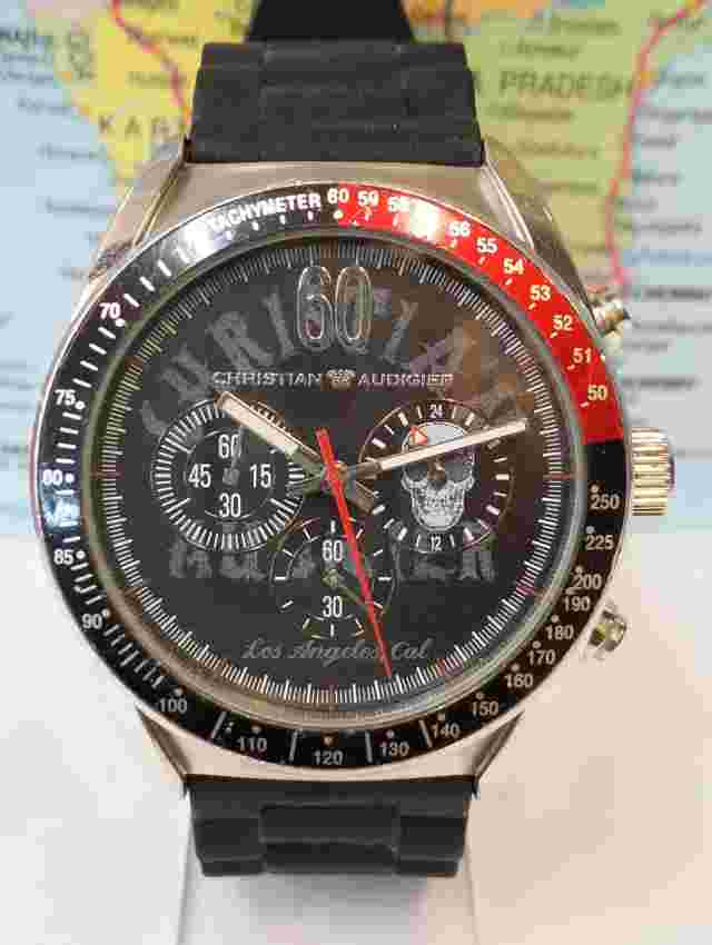 CHRISTIAN AUDIGIER CHRONOGRAPH QUARTZ ETE-122 LOS ANGELES MEN'S FULL WORK VTG.