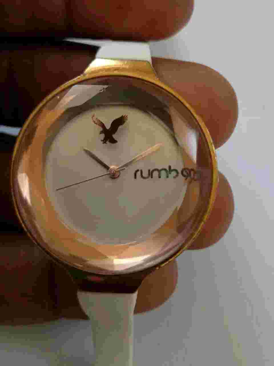Rumba Quartz Analog MOP Dial White Silicone Strap Ladies Wristwatch