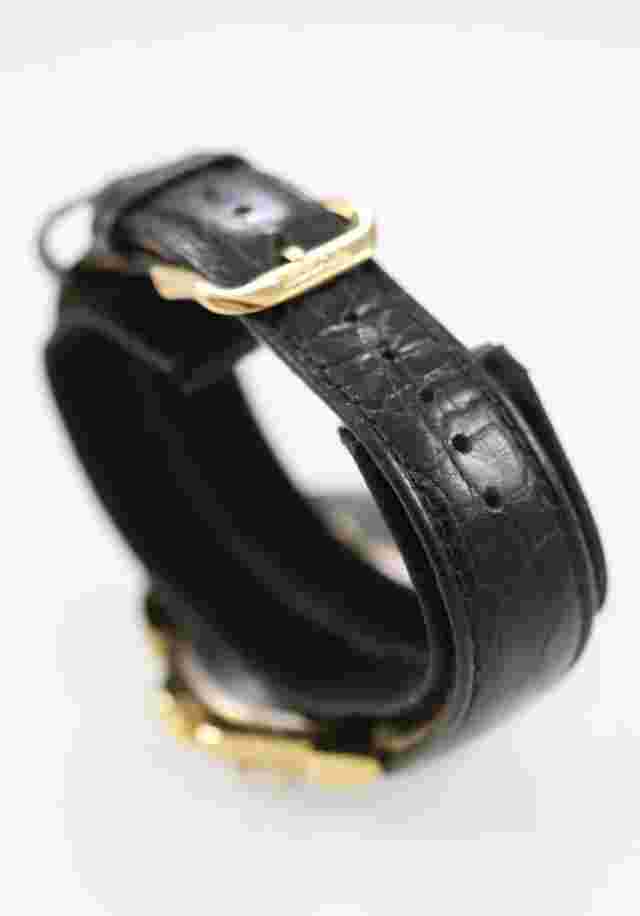 Victory Men Watch Gold Silver Stainless Steel WR Leather Black Green Quartz