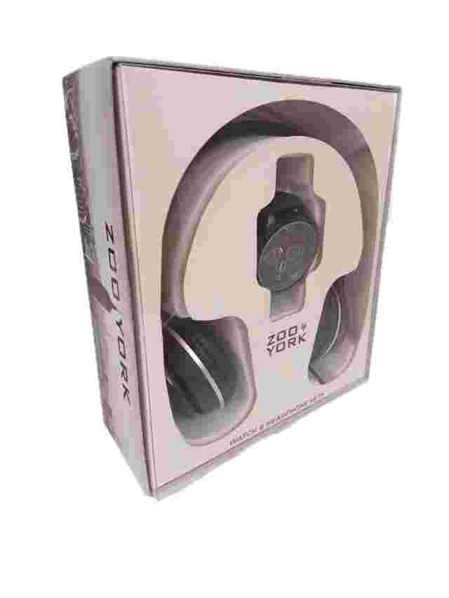 ZOO YORK Black Watch & Headphones Set