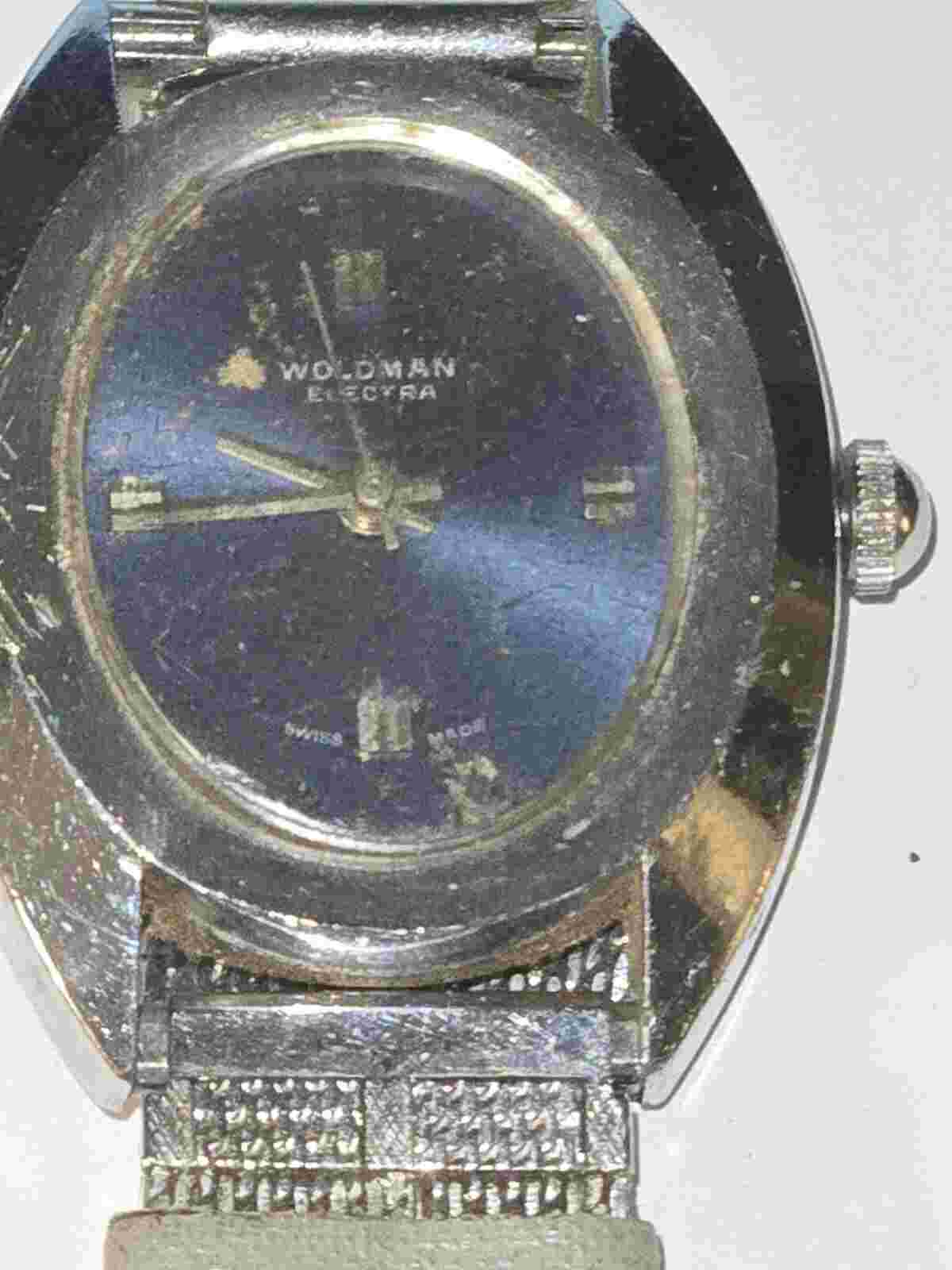 Mens Blue Dial Woldman Watch For Parts or Repair