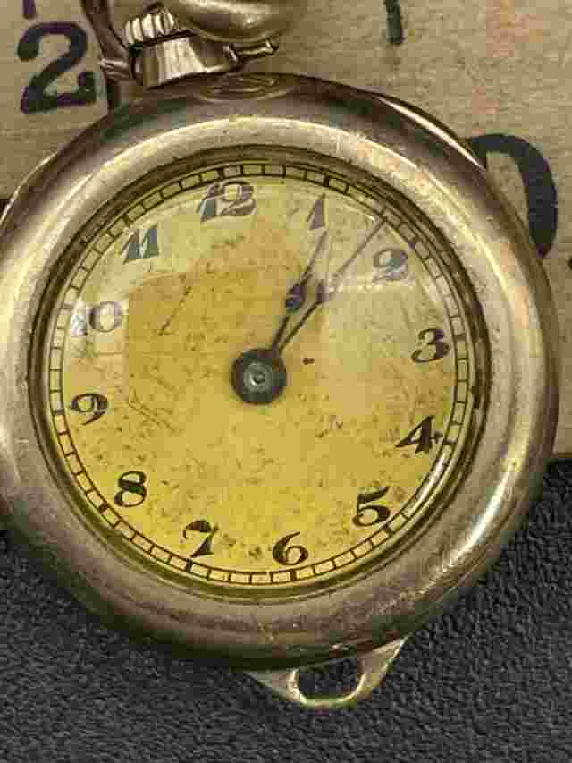 Rare Antique Wadsworth Referee Case Combine Watch Co Swiss Watch With Chain