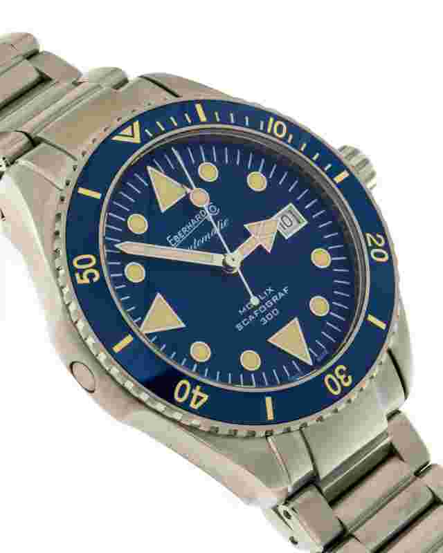 Eberhard Scafograf Automatic Watch 43 mm Ceramic Rubber strap 41034V.07