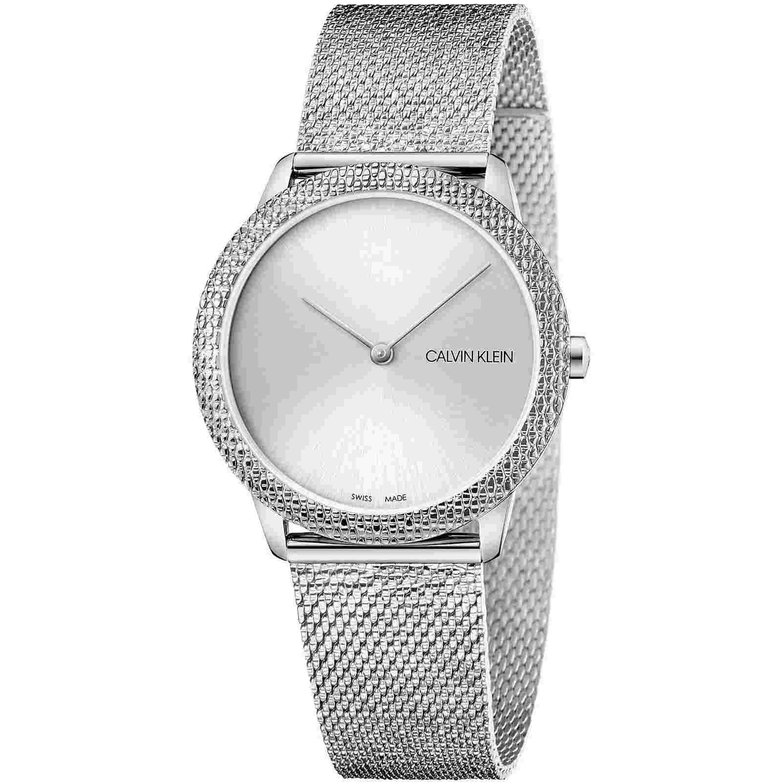 Womens Wristwatch CK CALVIN KLEIN MINIMAL K3M22T26 Stainless Steel Mesh