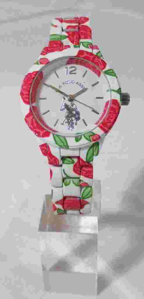 US Polo Association Assn Hydro Plated Roses Wrist Watch