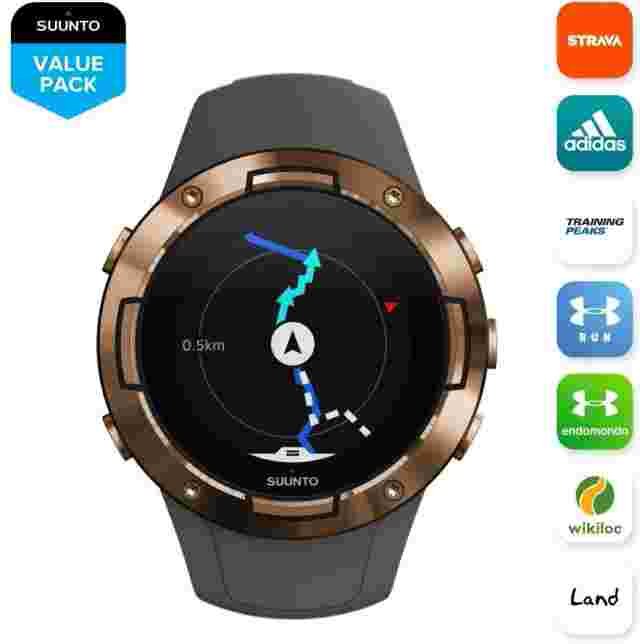 Suunto 5 Compact GPS Sports Watch - Graphite Copper