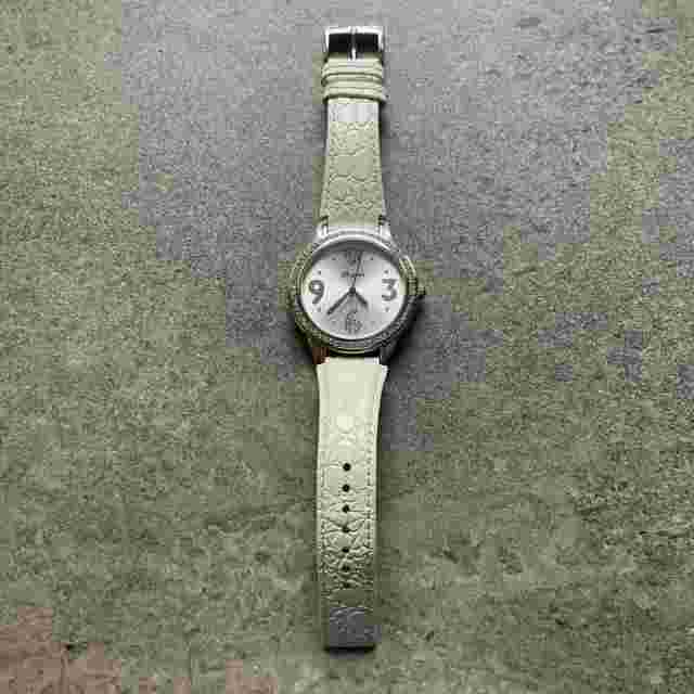 Beautiful Brighton Womens Watch Viejo 44mm Silver Tone Case Leather Band A12