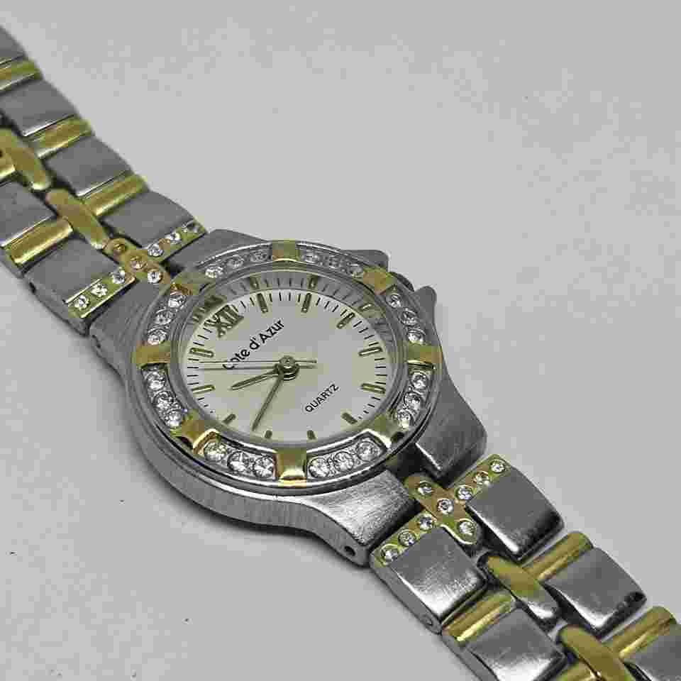 Cote d’ Azur Two Tone St. Steel Ladies Watch Working New Battery