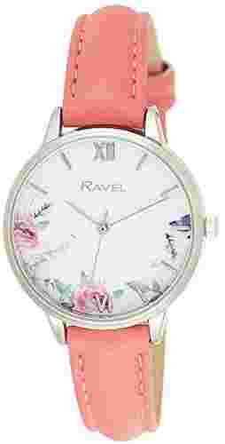Ravel Ladies Picture Classic Strap Watch Round Rose Gold Case R0128