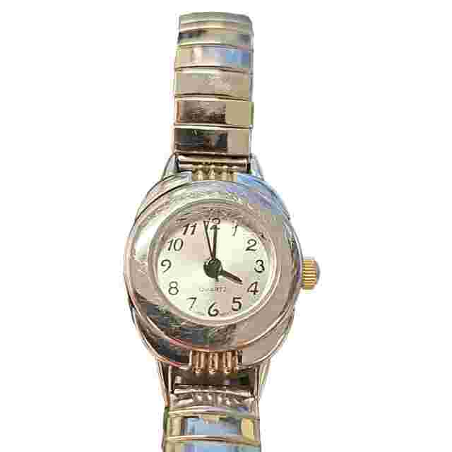 VTG Advance White Stag Silver Tone Dial Mesh Band Watch Tested Works NEW BATTERY