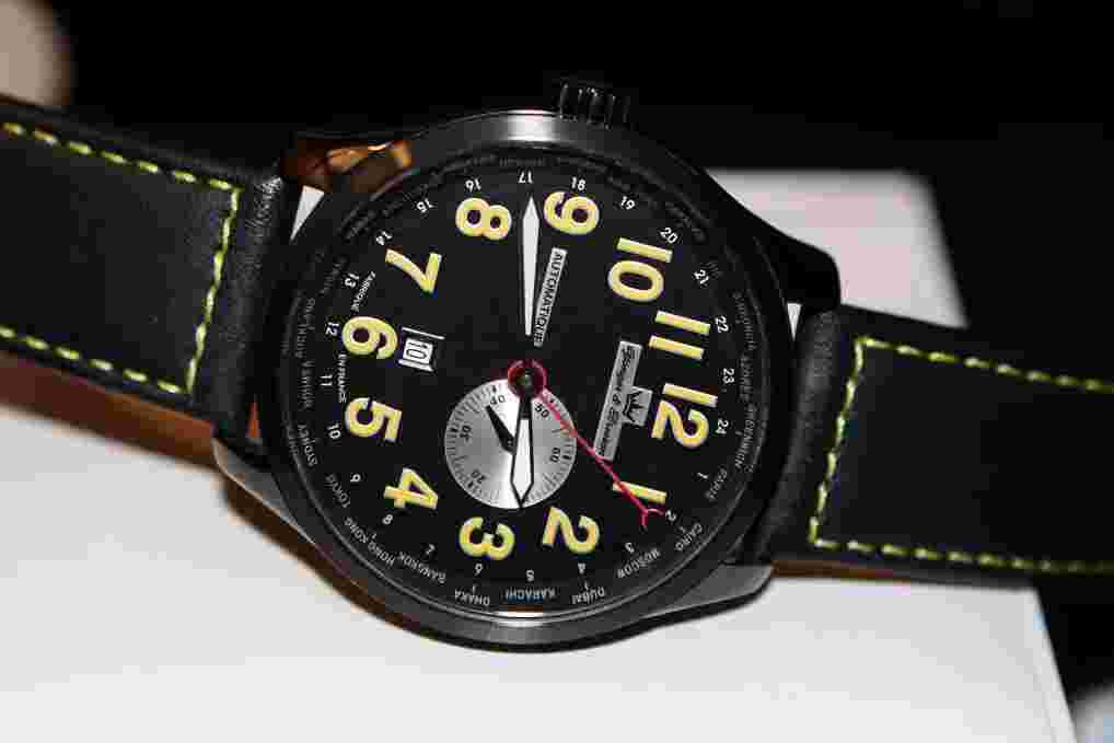 Yonger & Bresson 8324-16 Men's Automatic GMT Dual Time Watch Made in France NEW