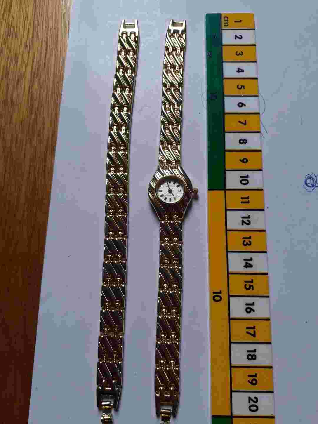 Pierre Nicol Gold Metal Watch  & matching Bracelet , New But No Box See Pics