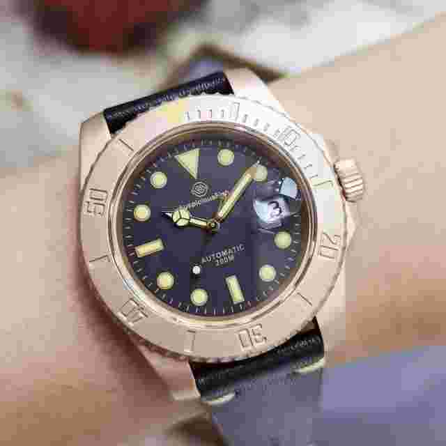 Bronze Diver Water Ghost Watches Sapphire PT5000 /SW200 Automatic Men Watch