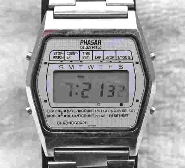 Vintage Sears & Roebuck Phasar Quartz LCD Chronograph Watch WORKING!