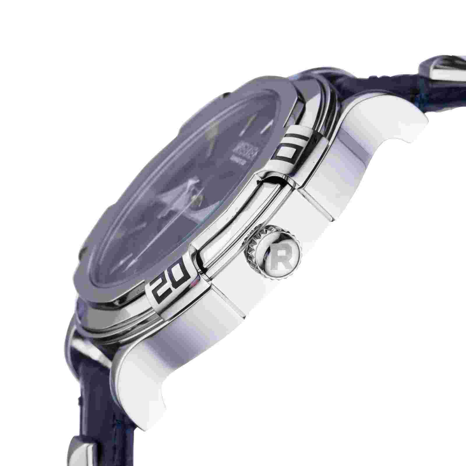 Rebel Men's RB102-4041 Brooklyn Bridge Blue Dial Blue Leather Wristwatch