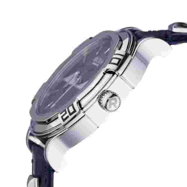 Rebel Men's RB102-4041 Brooklyn Bridge Blue Dial Blue Leather Wristwatch