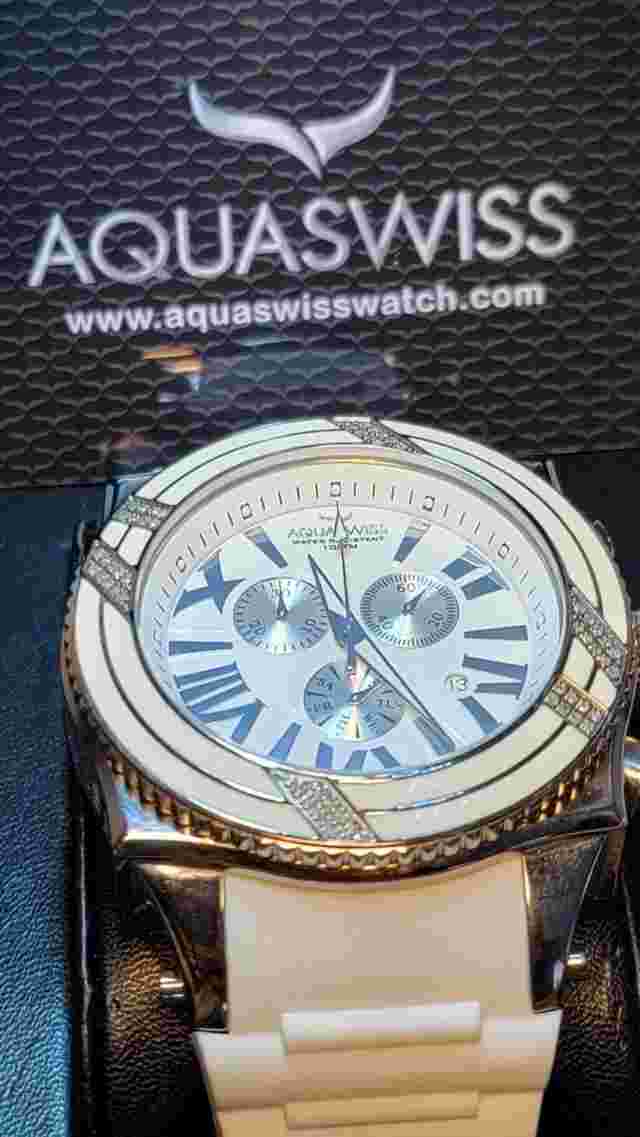 Rare Aquaswiss Swissport XG Diamond D sport Watch Model 62XGD005, 63mm, 0.75ctw