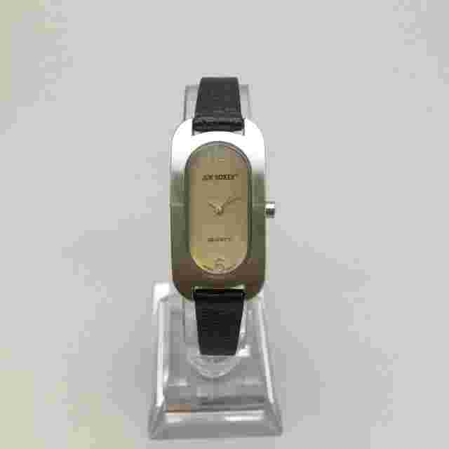 Vintage Joe Boxer Watch Women Silver Tone Oval Dial Leather Band New Battery