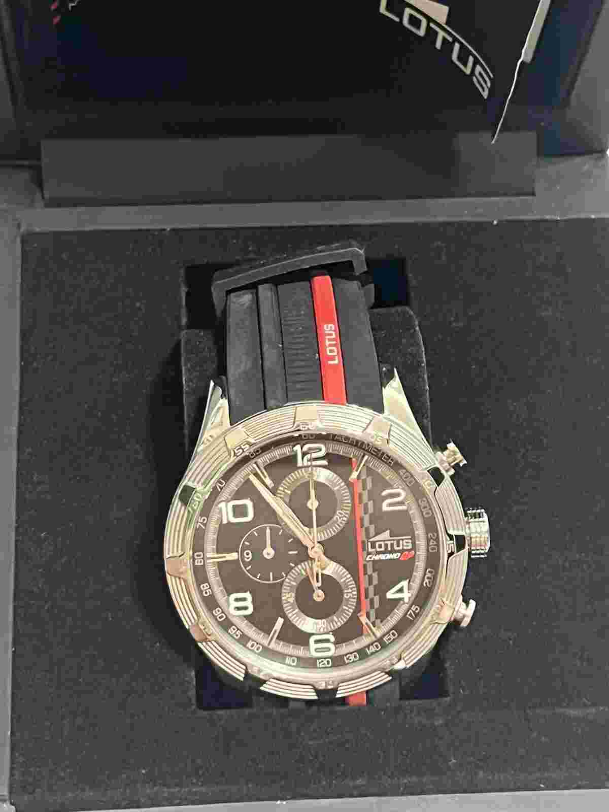 Lotus Marc Marquez Chronograph Wristwatch for Men, Red Stainless Steel