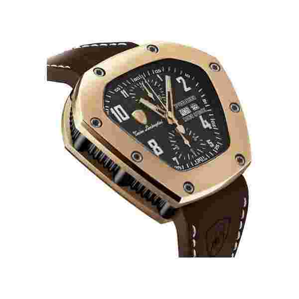 Lamborghini Black Leather Automatic Watch  TLF-T07-5-SPYDERLEGGERO (Ø 51,5 mm)