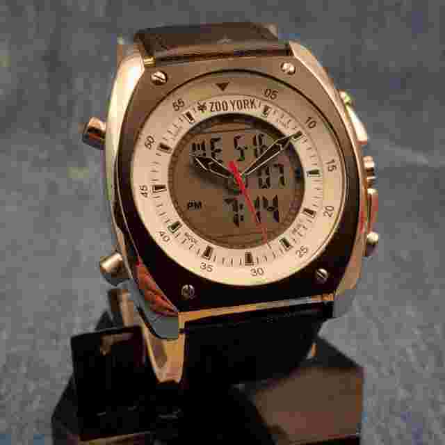 RARE Zoo York ANALOG-DIGITAL ALARM CHRONOGRAPH MEN'S WATCH NEW BATTERY