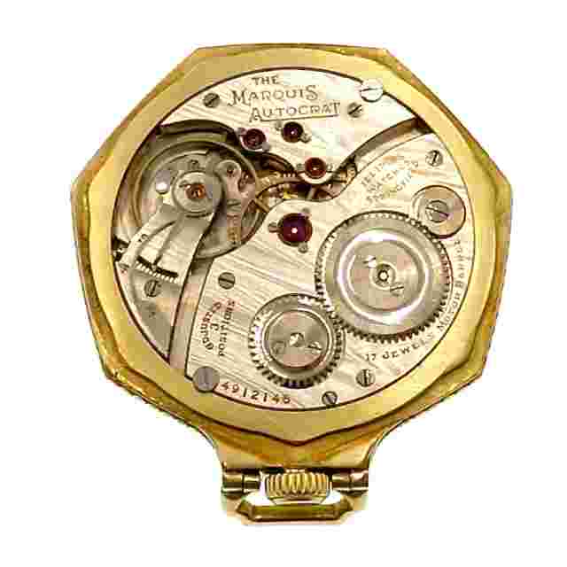 Illinois The Marquis Autocrat 12 Size 14k Gold Filled Asymmetrical Pocket Watch