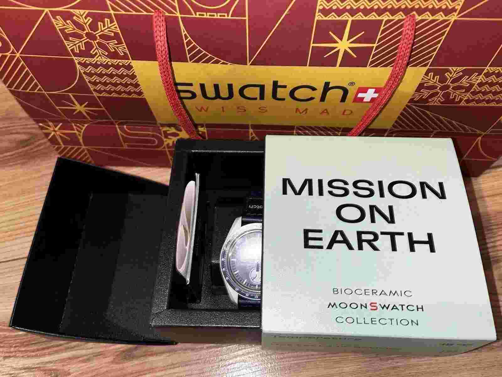 OMEGA x Swatch Moonswatch Speedmaster (Mission on Earth) Bioceramic FAST SHIP.