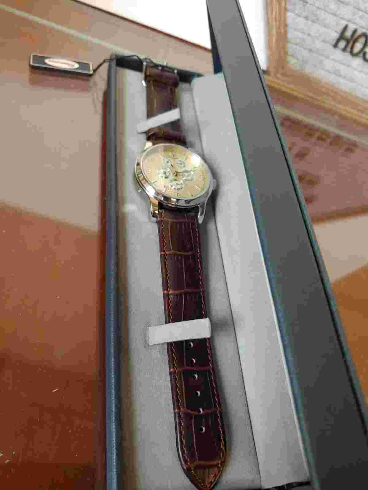 NEW Rousseau Men's Watch 60352-961 Stainless Steel  Automatic 37 Jewels Leather