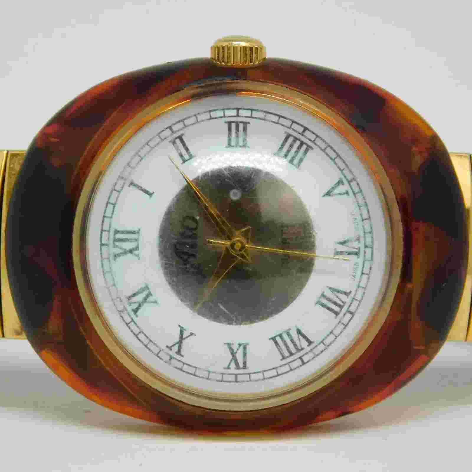 Alto Two Tone Stretch Band Quartz Analog Women's Watch Sz. 6" New Battery
