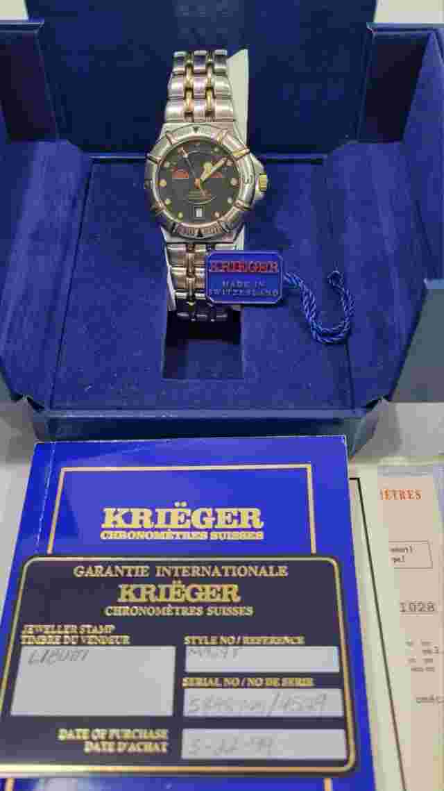 Krieger Tidal 38mm 18k/stainless Steel Men's Quartz Watch Working