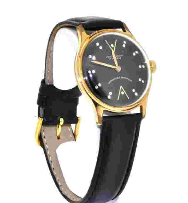 Jean Cardot watch blue face 17 jewels unbreakable mainspring timepiece mens