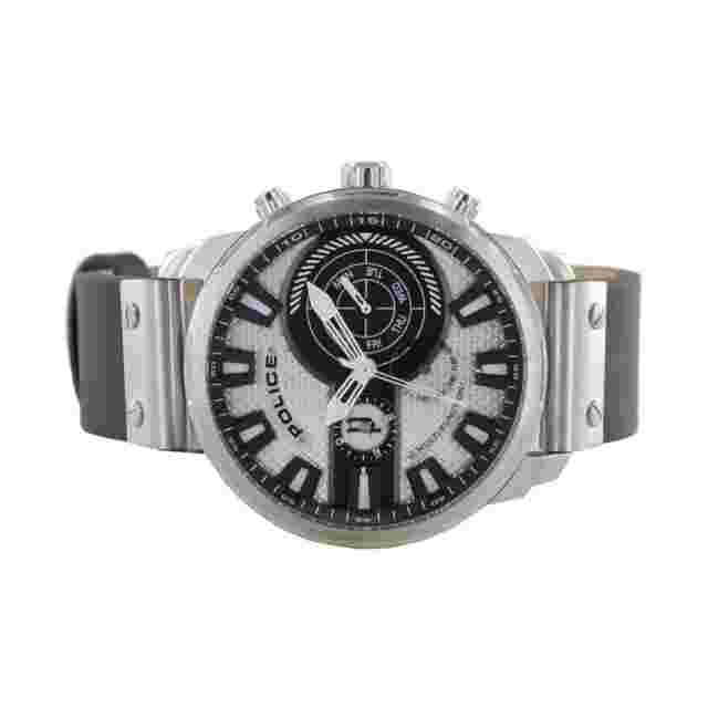 Police Men's Wristwatch Leather Analogue Leicester PL15217JS.04A